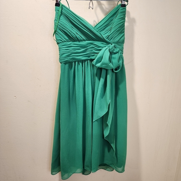 LAUREN By Ralph Lauren Evening Green Strappy  Cocktail Dress size 4 - Picture 5 of 10